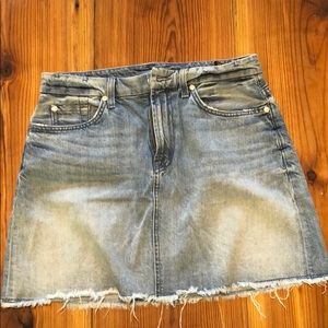 7 for all mankind denim skirt